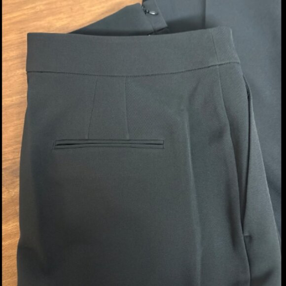 ANN TAYLOR SIDE ZIP ANKLE PANT in FLUID CREPE BLACK NWOT $120 14 - Picture 9 of 9